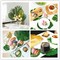 82 Pieces 8 Kinds Artificial Tropical Palm Leaves Tropical Leaves Monstera Leaves Safari Jungle Leaf with Stems for Hawaiian Luau Party Beach Table Wedding Shower Birthday Theme Decorations